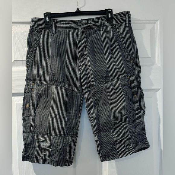 Private Member Other - Mens Private Member Striped Black and White shorts side flap pockets 100% cotton